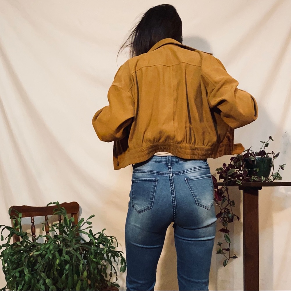 Suede Bomber Jacket